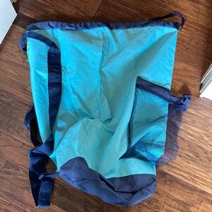 Blue and Navy Mesh Laundry Bag